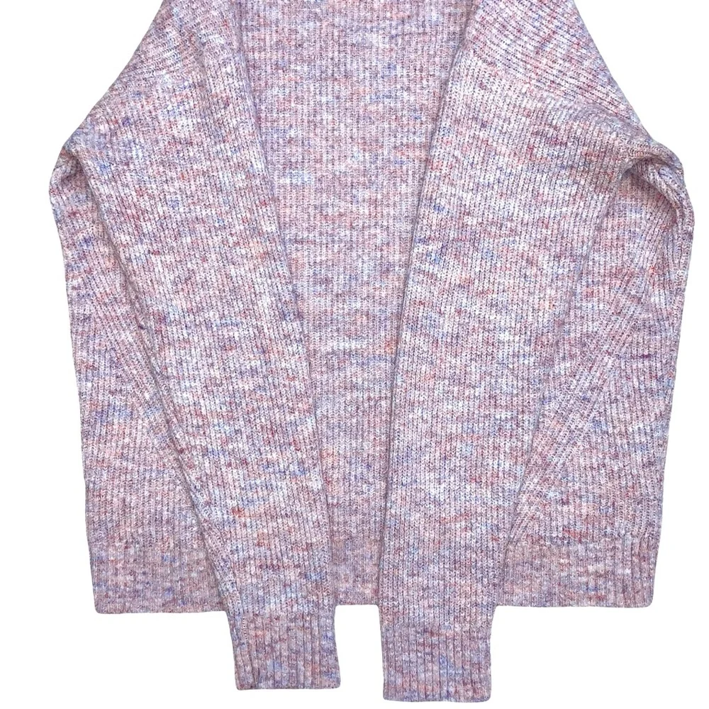 Old Navy Confetti Ribbed V Neck Long Sleeve Sweater Medium Pastel Transitional